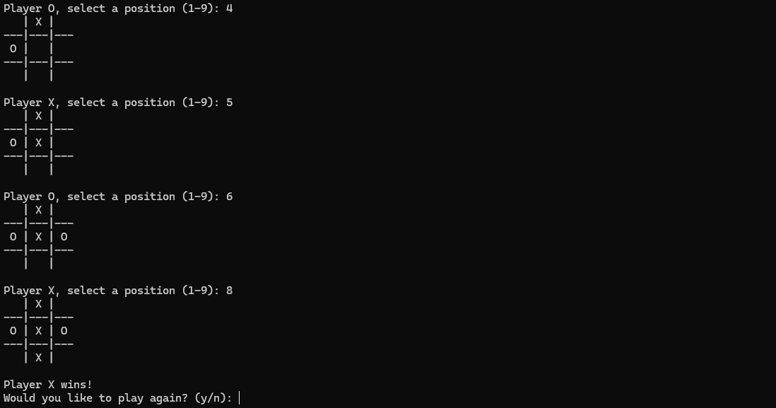 Tic-Tac-Toe Application Image